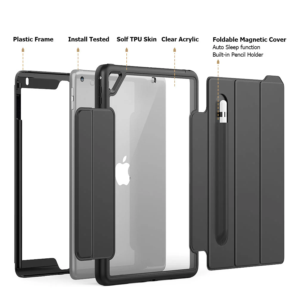 HCV-iPad-N2 | iPad 9.7 ( 5th / 6th Gen. ) 2017 / 2018 | Shockproof Full Protection Magnetic Smart Cover - Image 3