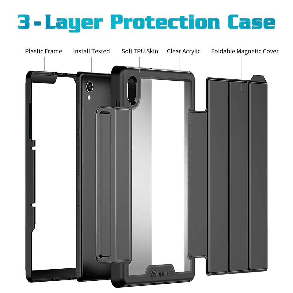 HCV-LN-M10HD2 | Lenovo Tab M10 HD (2nd Gen) TB-X306F | Shockproof Full Protection Magnetic Smart Cover - Image 3