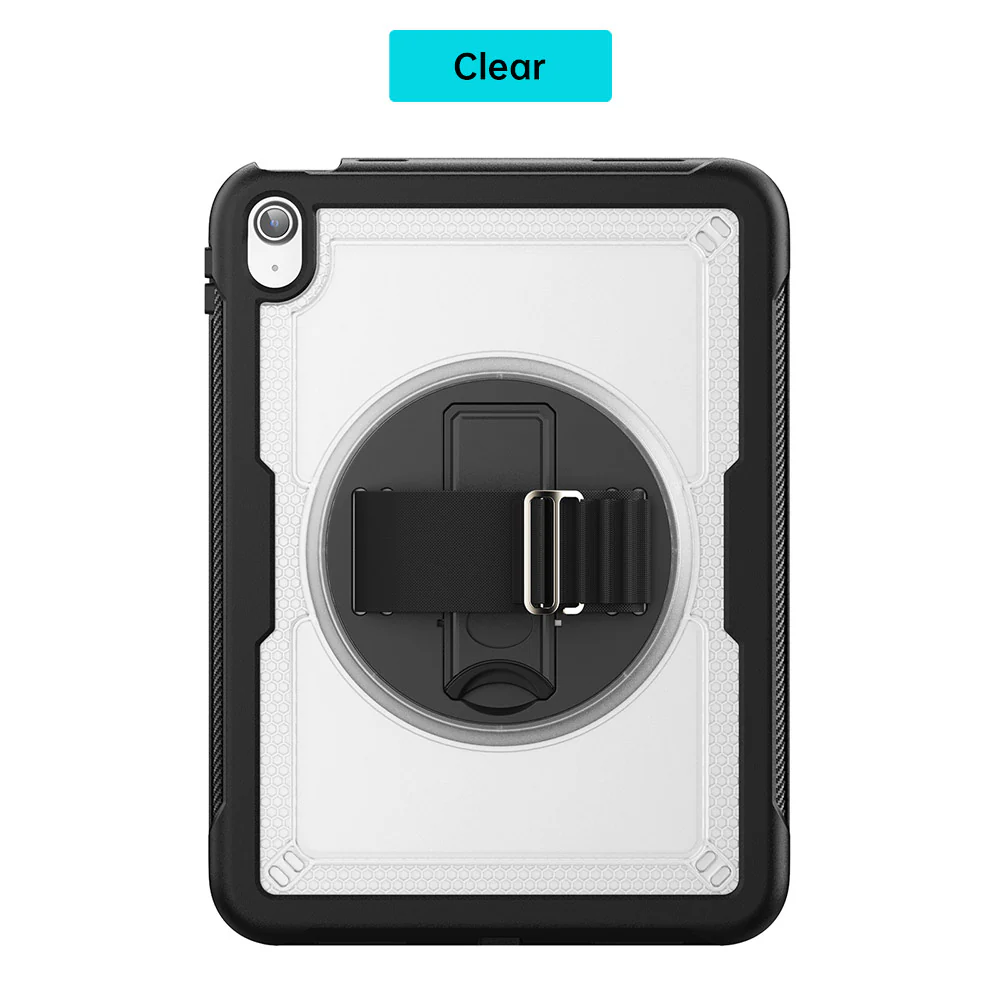 HEN-iPad-N5 | iPad 11-Inch (11th Gen / A16) | 2 Layers Protective Rugged Case with Loopback Hand Strap and Kick-stand - Image 11