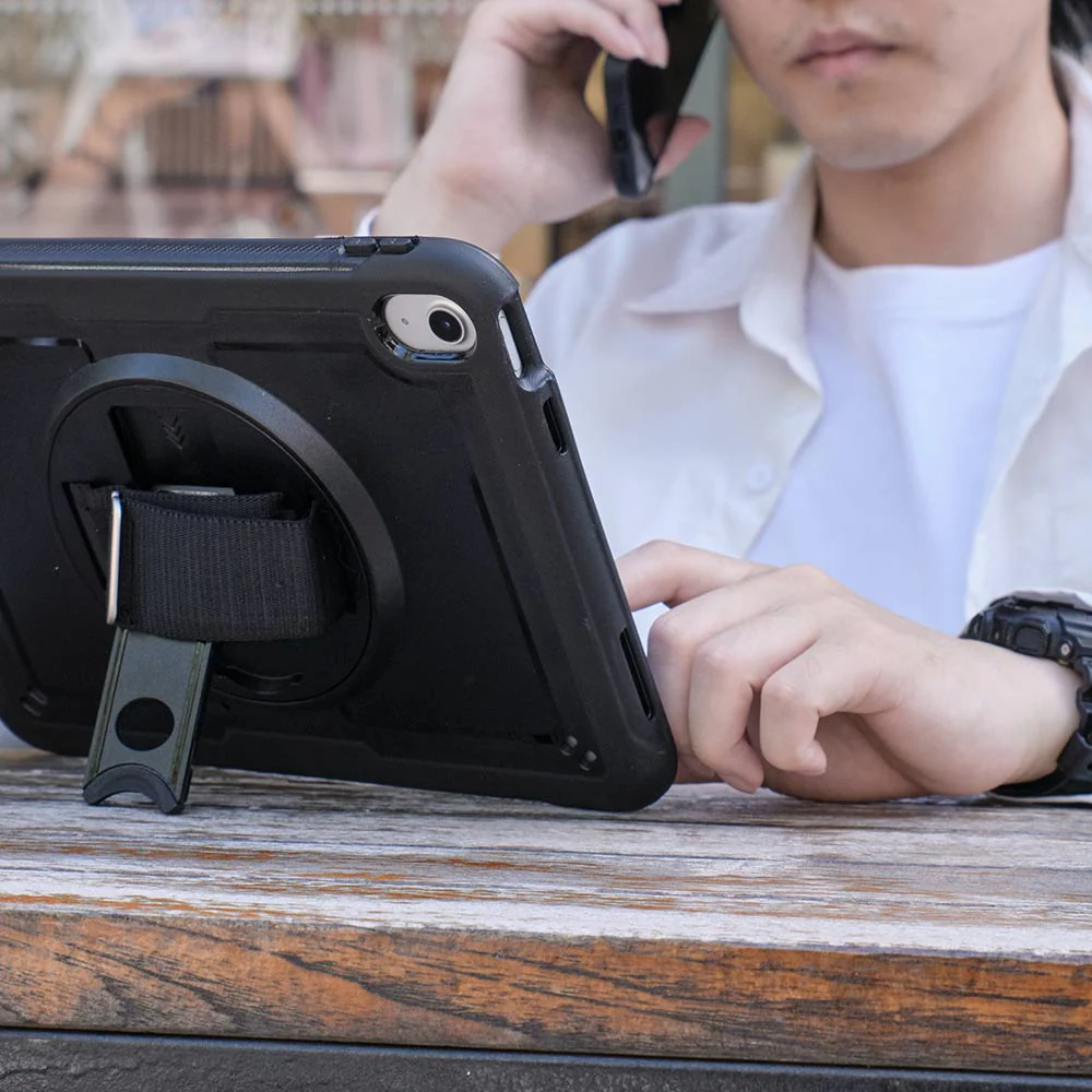 HEN-iPad-N3 | iPad Pro 10.5 2017 | 2 Layers Protective Rugged Case with Loopback Hand Strap and Kick-stand - Image 2