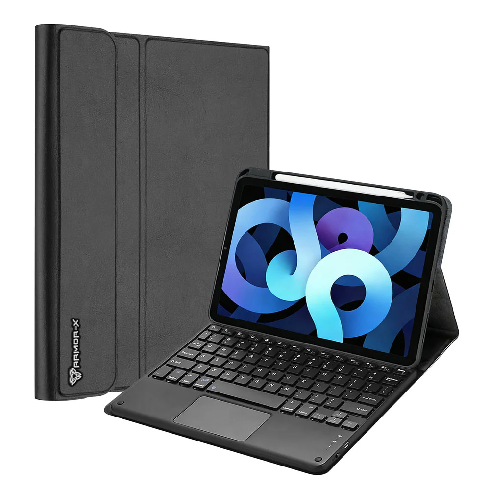 HKV-iPad-A4 | iPad Air 4 2020 / iPad Air 5 2022 | Detachable Keyboard Case with PU leather Folio Cover - Image 8