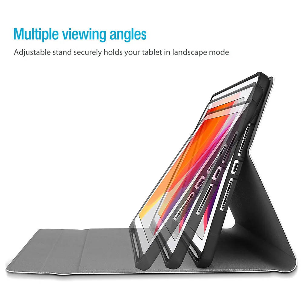 HKV-iPad-N3 | iPad 10.2 (7th & 8th & 9th Gen.) 2019 / 2020 / 2021 | Detachable Keyboard Case with PU leather Folio Cover - Image 3