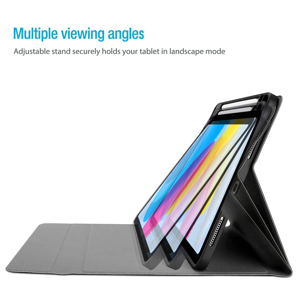 HKV-iPad-N5 | iPad 10.9 (10th Gen.) | Detachable Keyboard Case with PU leather Folio Cover - Image 3