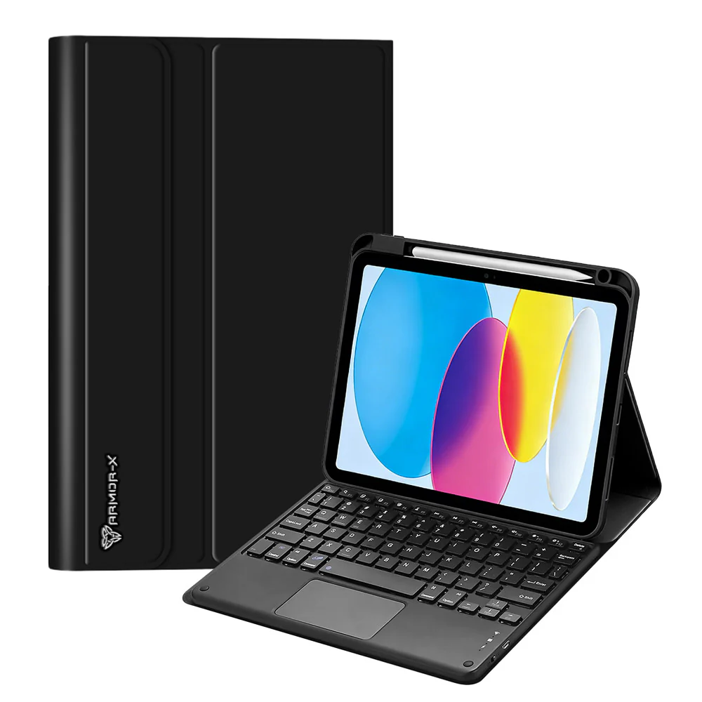 HKV-iPad-N5 | iPad 10.9 (10th Gen.) | Detachable Keyboard Case with PU leather Folio Cover - Image 8