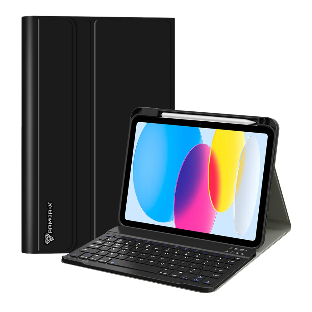 HKV-iPad-N5 | iPad 11-Inch (11th Gen / A16) | Detachable Keyboard Case with PU leather Folio Cover
