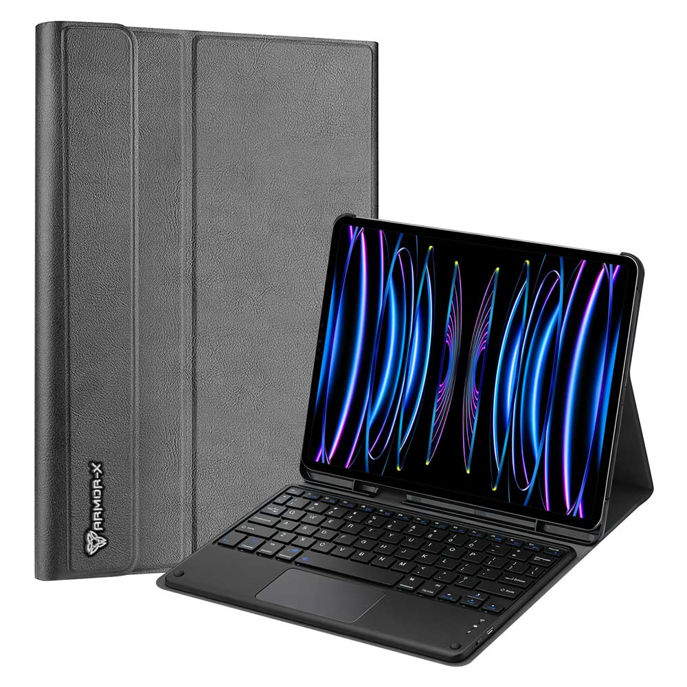 HKV-iPad-PR7 | iPad Pro 12.9 ( 3rd / 4th / 5th / 6th Gen. ) 2018 / 2020 / 2021 / 2022 | Detachable Keyboard Case with PU leather Folio Cover - Image 7