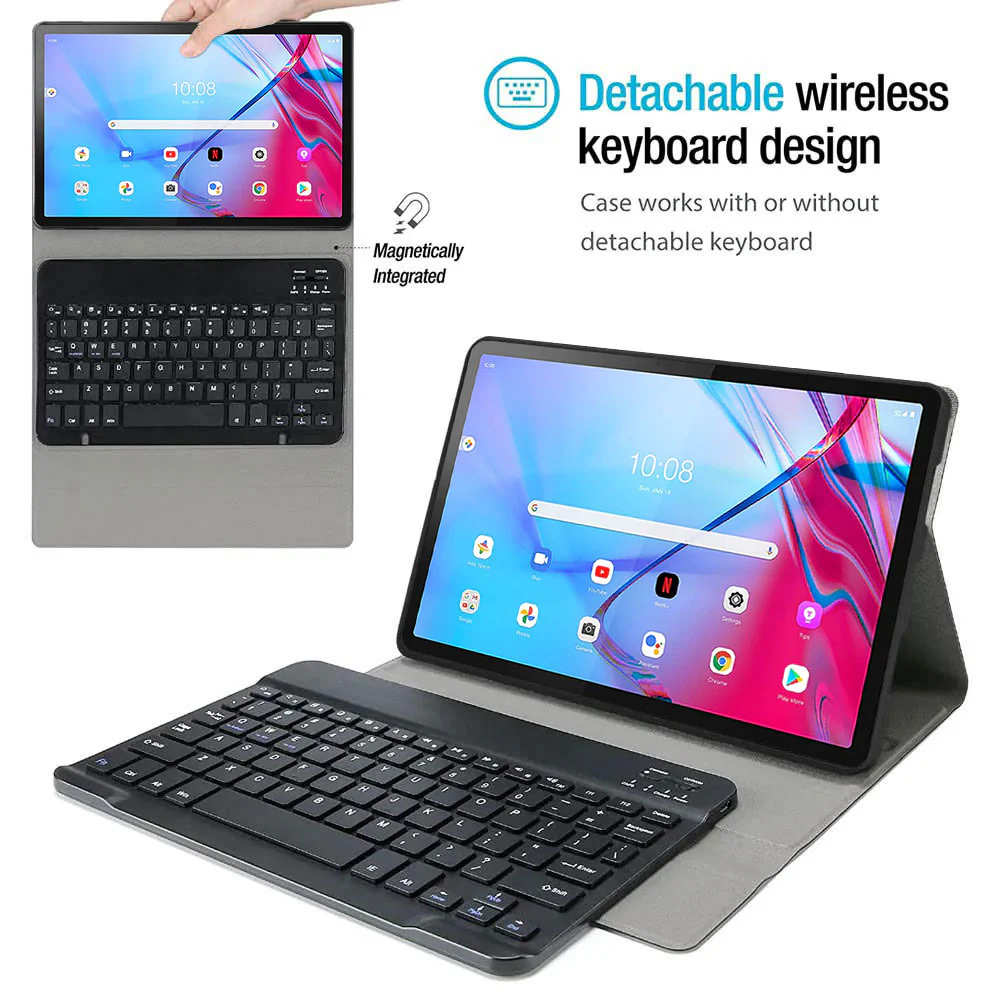HKV-LN-K11PRO | Lenovo Tab K11 Pro TB-J607 | Detachable Keyboard Case with PU leather Folio Cover - Image 2