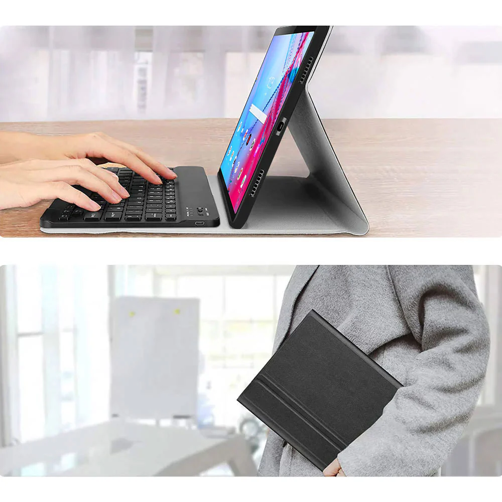 HKV-LN-K11PRO | Lenovo Tab K11 Pro TB-J607 | Detachable Keyboard Case with PU leather Folio Cover - Image 5