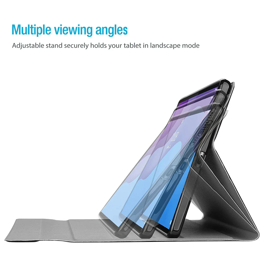 HKV-LN-M10HD2 | Lenovo Tab M10 HD (2nd Gen) TB-X306F | Detachable Keyboard Case with PU leather Folio Cover - Image 3