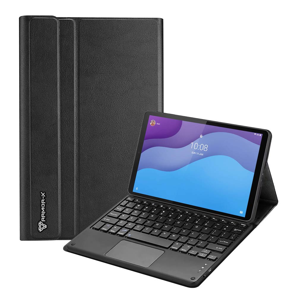 HKV-LN-M10HD2 | Lenovo Tab M10 HD (2nd Gen) TB-X306F | Detachable Keyboard Case with PU leather Folio Cover - Image 7