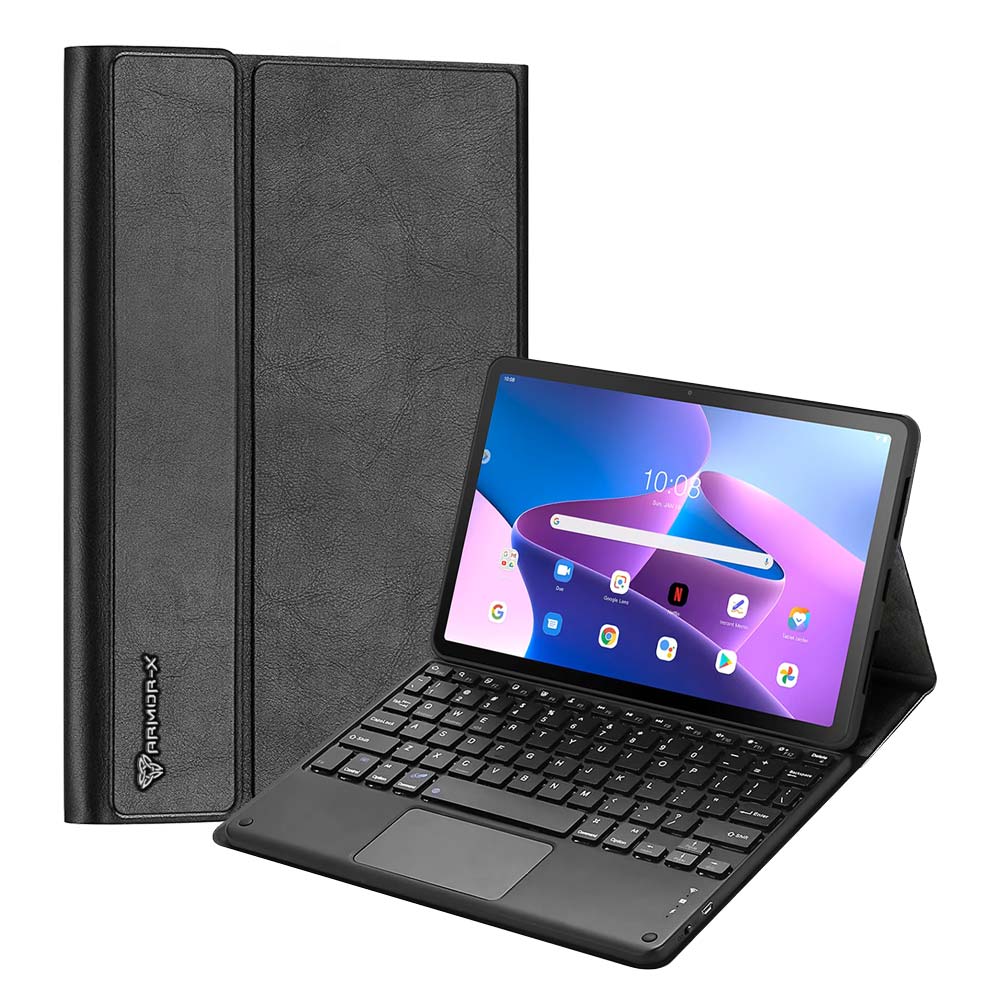 HKV-LN-M10P3 | Lenovo Tab M10 Plus ( Gen3 ) TB125 / TB128 | Detachable Keyboard Case with PU leather Folio Cover - Image 8