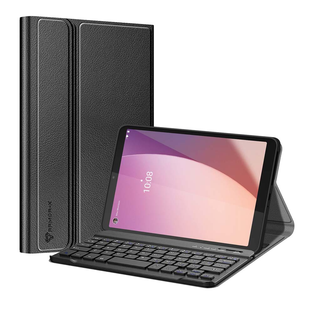 HKV-LN-M8G4 | Lenovo Tab M8 (4th Gen) 2024 TB301 / TB300 | Detachable Keyboard Case with PU leather Folio Cover