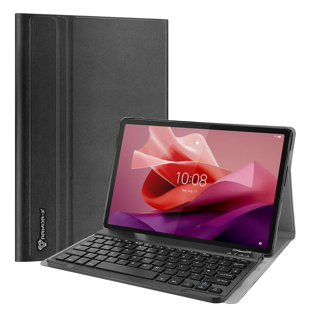 HKV-LN-P12 | Lenovo Tab P12 TB370 | Detachable Keyboard Case with PU leather Folio Cover