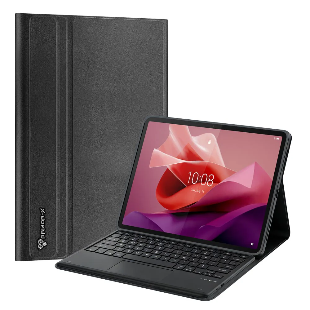 HKV-LN-P12 | Lenovo Tab P12 TB370 | Detachable Keyboard Case with PU leather Folio Cover - Image 8