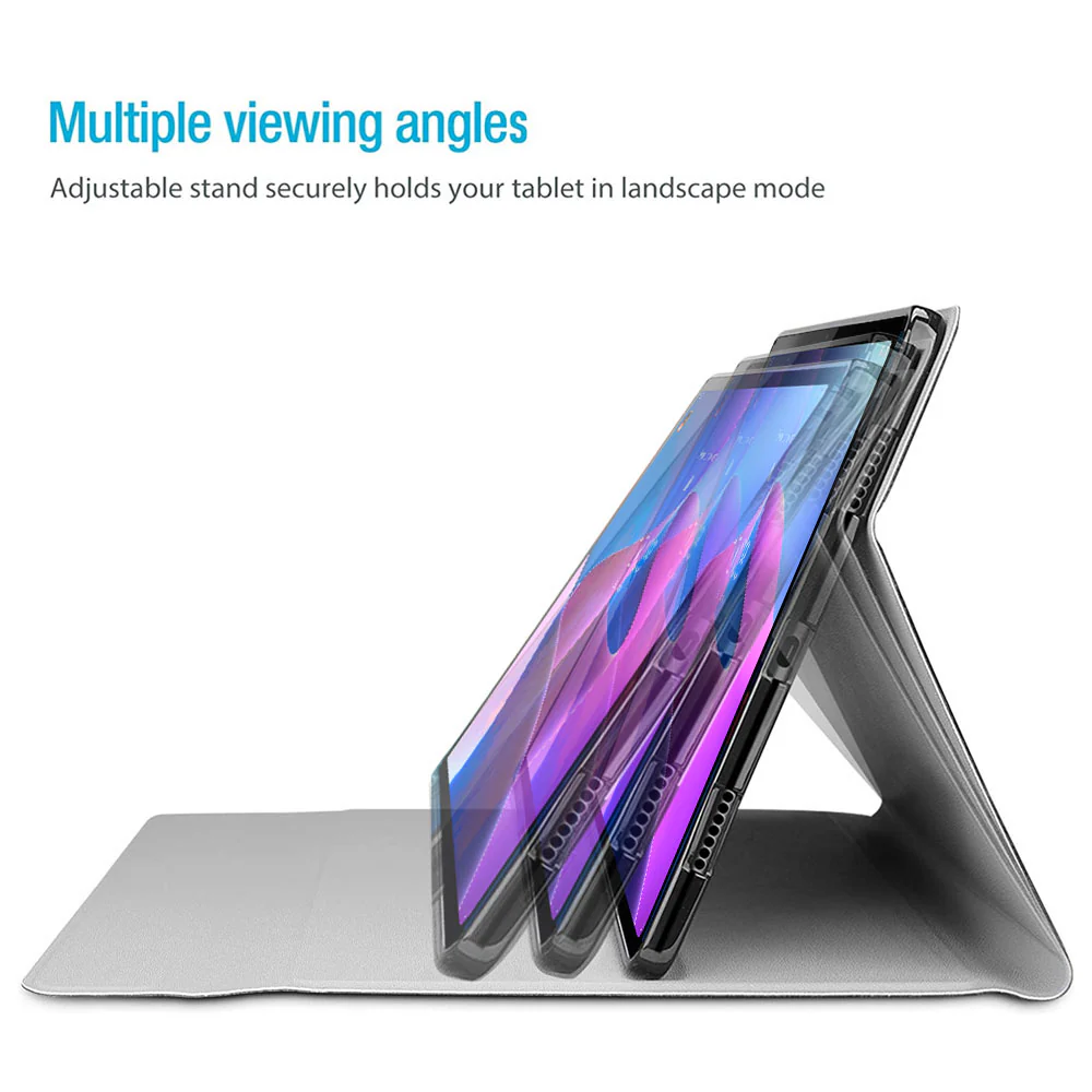 HKV-LN-P12PRO | Lenovo Tab P12 Pro TB-Q706F | Detachable Keyboard Case with PU leather Folio Cover - Image 3