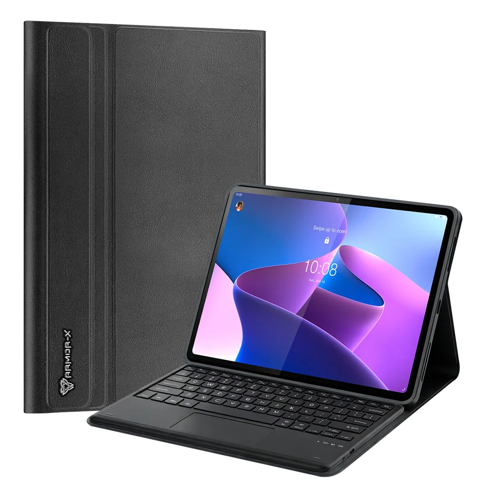 HKV-LN-P12PRO | Lenovo Tab P12 Pro TB-Q706F | Detachable Keyboard Case with PU leather Folio Cover - Image 8