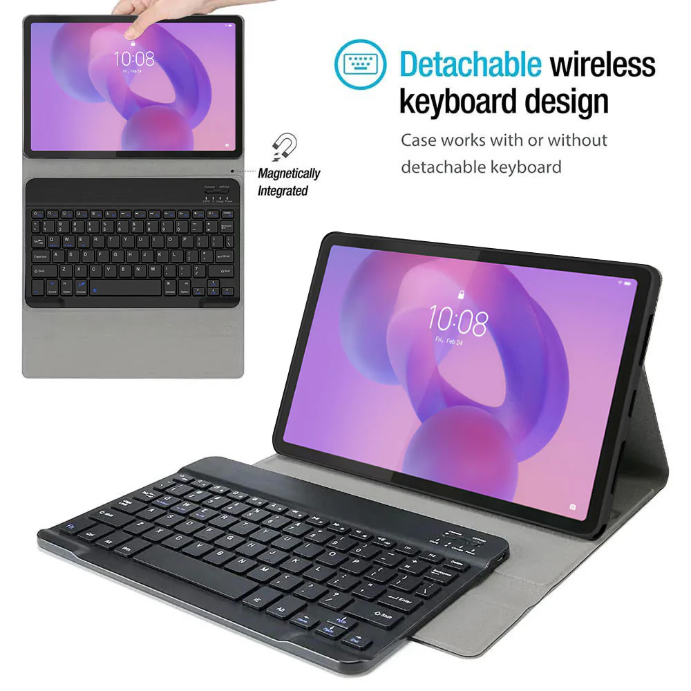 HKV-LN-TB336 | Lenovo Tab K11 (Gen 2) / Lenovo Idea Tab ( 11" TB336 ) | Detachable Keyboard Case with PU leather Folio Cover - Image 2
