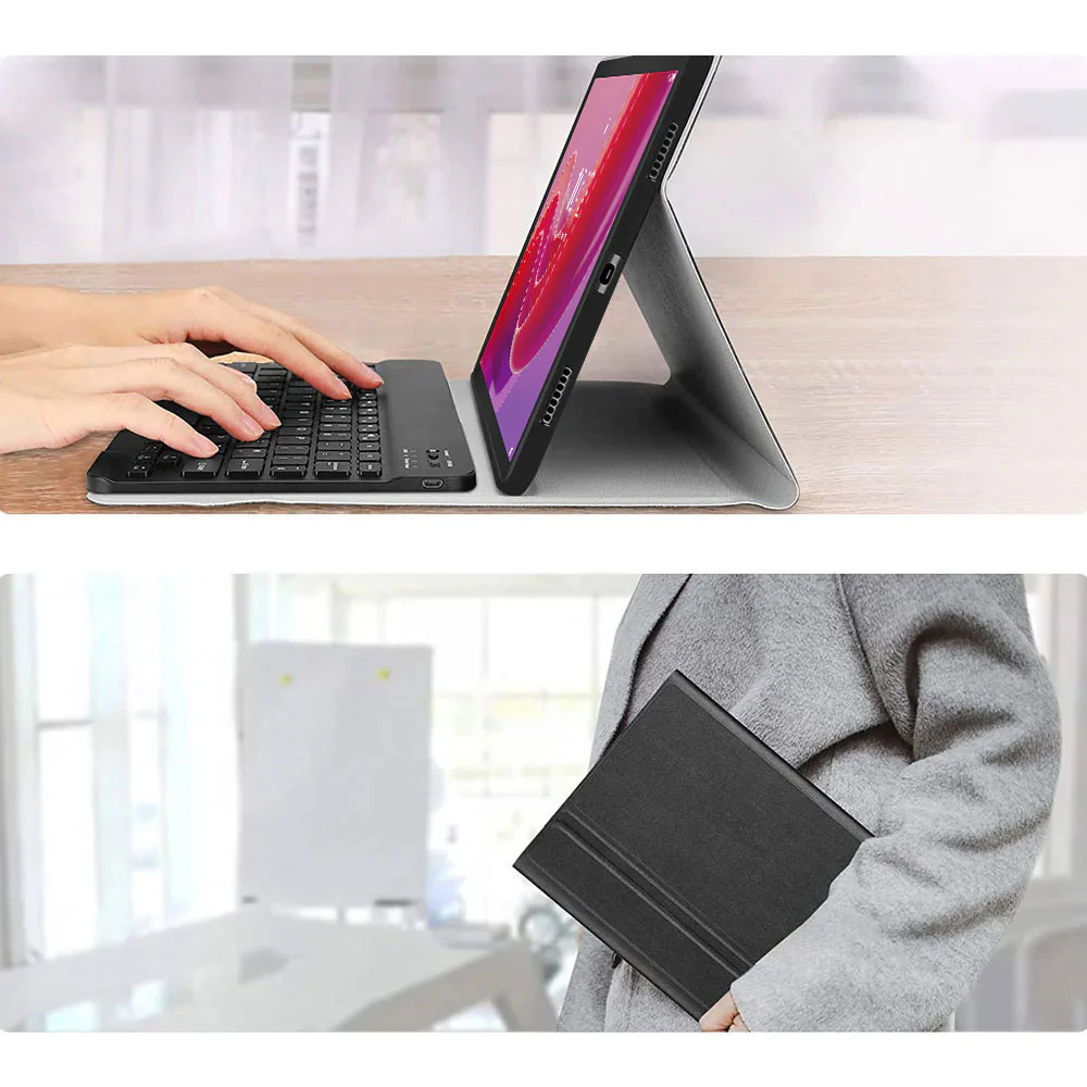HKV-LN-TB336 | Lenovo Tab K11 (Gen 2) / Lenovo Idea Tab ( 11" TB336 ) | Detachable Keyboard Case with PU leather Folio Cover - Image 5