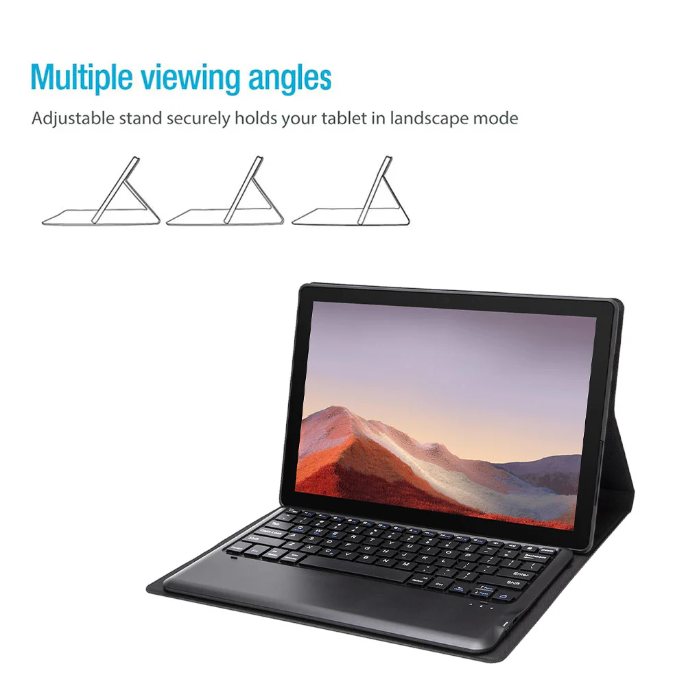 HKV-MS-SFPR7 | Microsoft Surface Pro 7 / 7 Plus / 6 / 5 / 4 | Detachable Keyboard Case with PU leather Folio Cover - Image 3