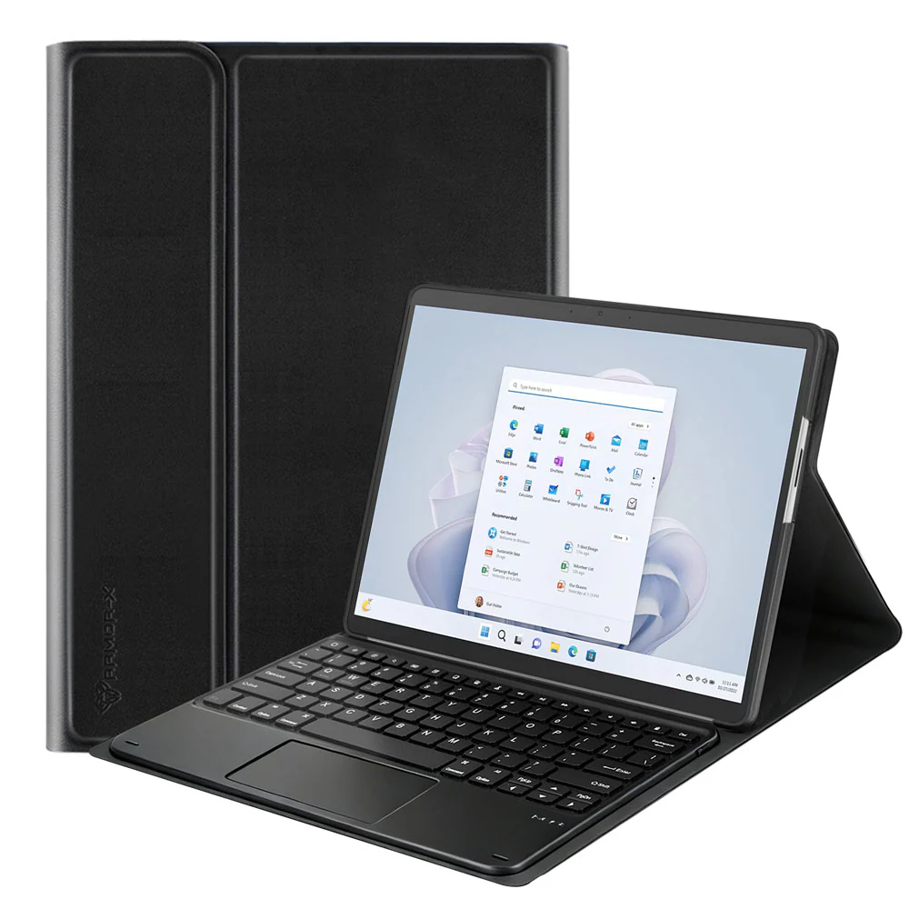 HKV-MS-SFPR8 | Microsoft Surface Pro 11 / 10 / 9 / 8 | Detachable Keyboard Case with PU leather Folio Cover - Image 7