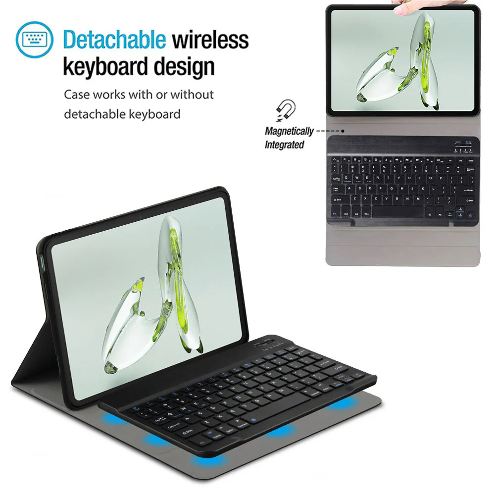 HKV-PL-GO1 | OnePlus Pad Go | Detachable Keyboard Case with PU leather Folio Cover - Image 2