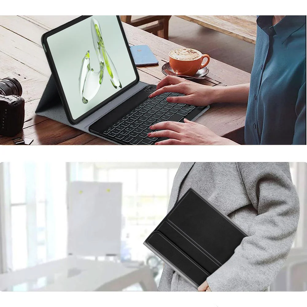 HKV-PL-GO1 | OnePlus Pad Go | Detachable Keyboard Case with PU leather Folio Cover - Image 5