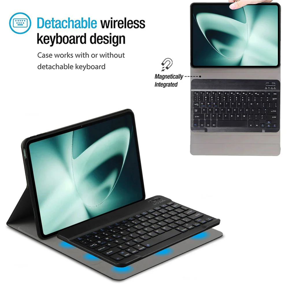 HKV-PL-PAD1 | OnePlus Pad | Detachable Keyboard Case with PU leather Folio Cover - Image 2