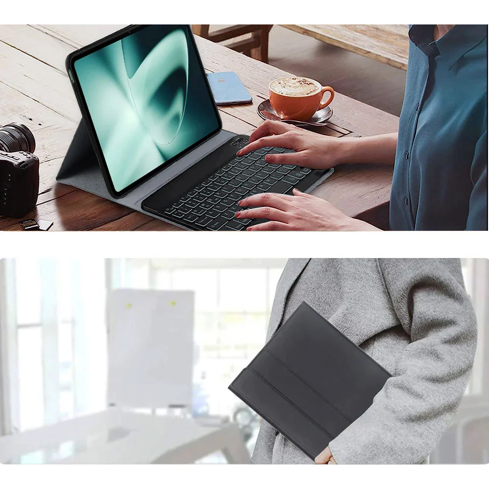 HKV-PL-PAD1 | OnePlus Pad | Detachable Keyboard Case with PU leather Folio Cover - Image 5