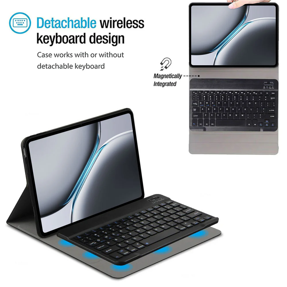 HKV-PL-PAD2 | OnePlus Pad 2 | Detachable Keyboard Case with PU leather Folio Cover - Image 2