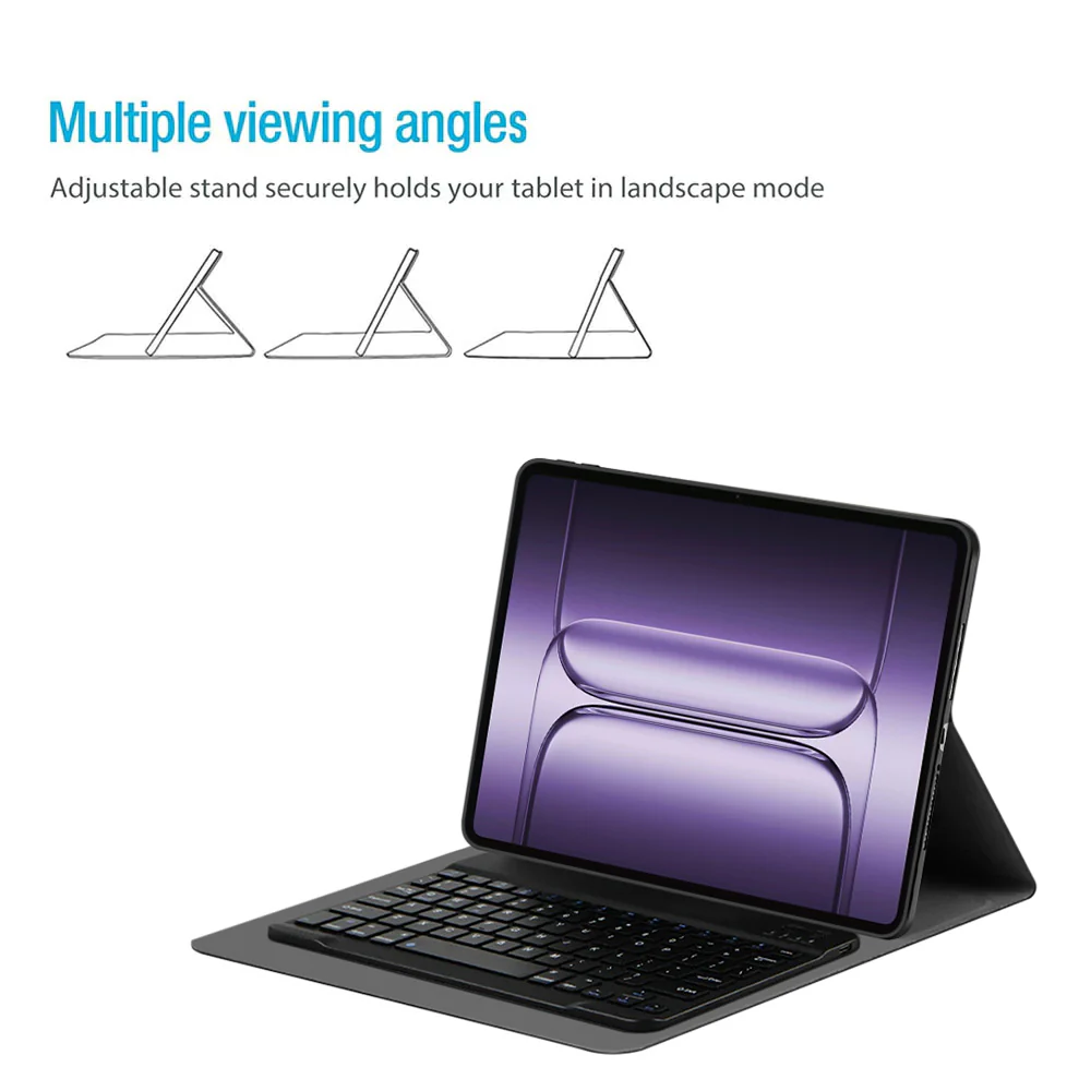 HKV-PL-PAD3 | OnePlus Pad 3 | Detachable Keyboard Case with PU leather Folio Cover - Image 3