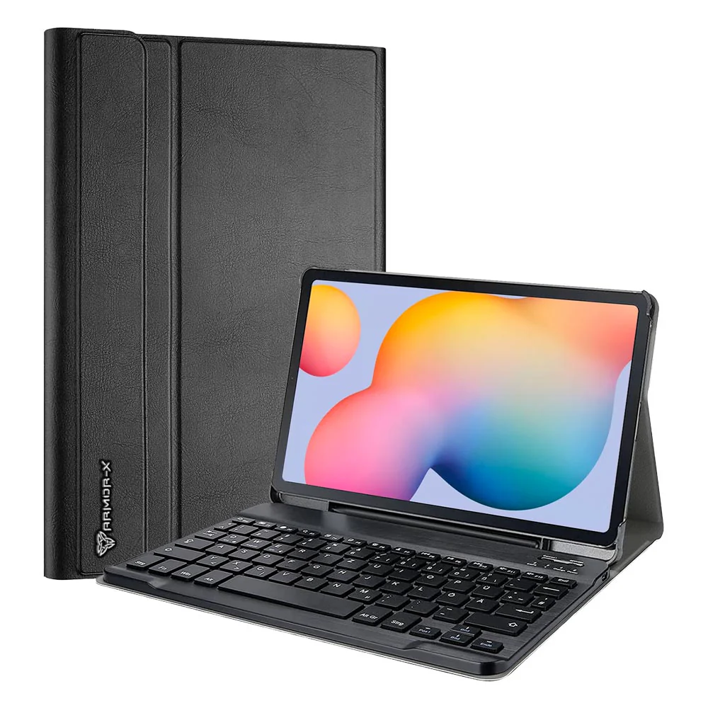 HKV-SS-P610 | Samsung Galaxy Tab S6 Lite SM-P620 P625 (2024) / SM-P613 P619 (2022) / SM-P610 P615 (2020) | Detachable Keyboard Case with PU leather Folio Cover