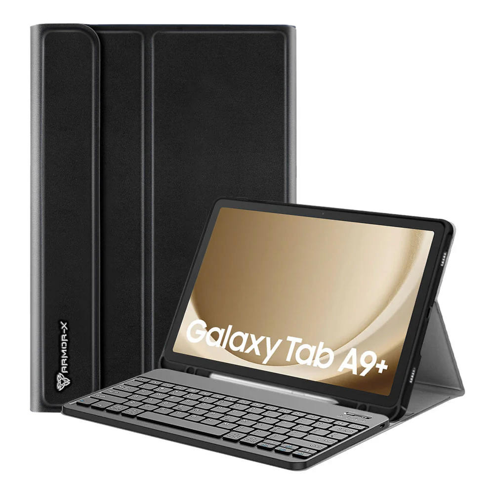 HKV-SS-X210 | Samsung Galaxy Tab A9+ A9 Plus ( 11" ) SM-X210 / SM-X215 / SM-X216 | Detachable Keyboard Case with PU leather Folio Cover