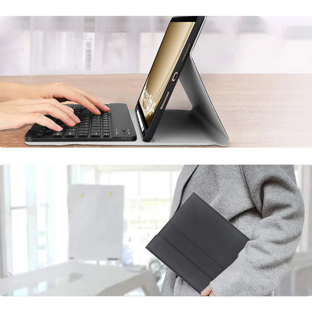 HKV-SS-X210 | Samsung Galaxy Tab A9+ A9 Plus ( 11" ) SM-X210 / SM-X215 / SM-X216 | Detachable Keyboard Case with PU leather Folio Cover - Image 5