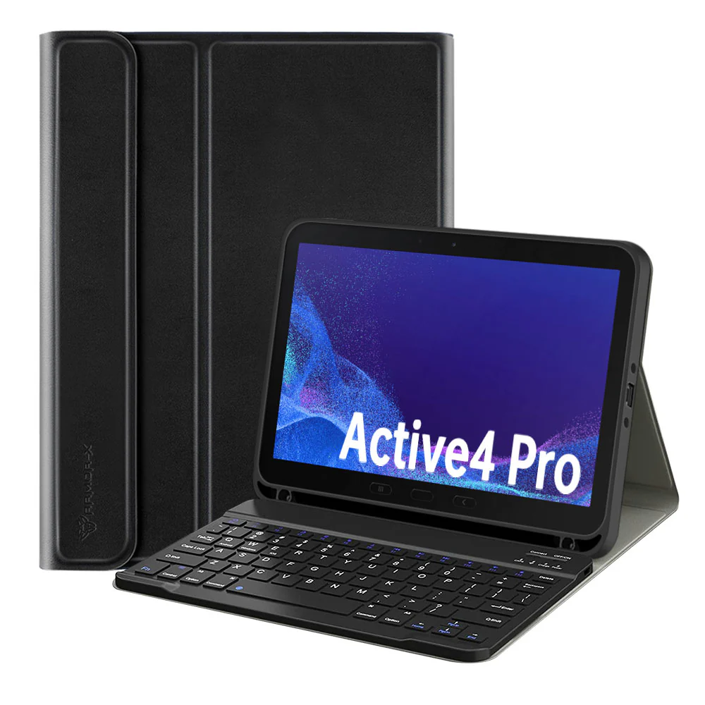 HKV-SS-X350 | Samsung Galaxy Tab Active5 Pro (10.1-inch) SM-X350 SM-X356 SM-X358 / Active4 Pro / Active Pro | Detachable Keyboard Case with PU leather Folio Cover - Image 2