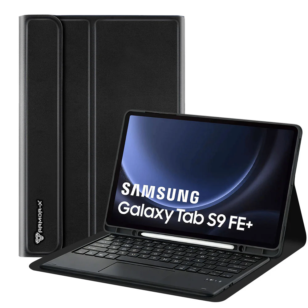HKV-SS-X610 | Samsung Galaxy Tab S9 FE+ S9 FE Plus SM-X610 X616 X618 | Detachable Keyboard Case with PU leather Folio Cover - Image 7