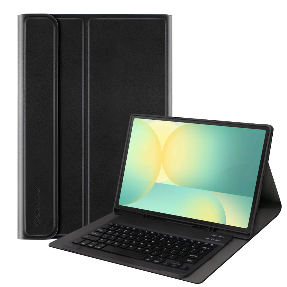 HKV-SS-X620 | Samsung Galaxy Tab S10 FE+ S10 FE Plus SM-X620 X626 X628 | Detachable Keyboard Case with PU leather Folio Cover