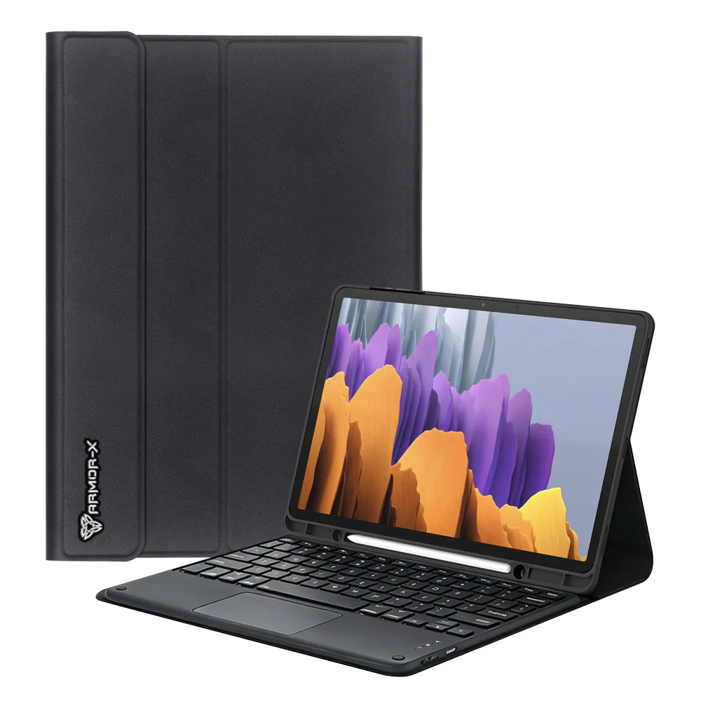 HKV-SS-X700 | Samsung Galaxy Tab S7 SM-T870 / SM-T875 / SM-T876B | Detachable Keyboard Case with PU leather Folio Cover - Image 7