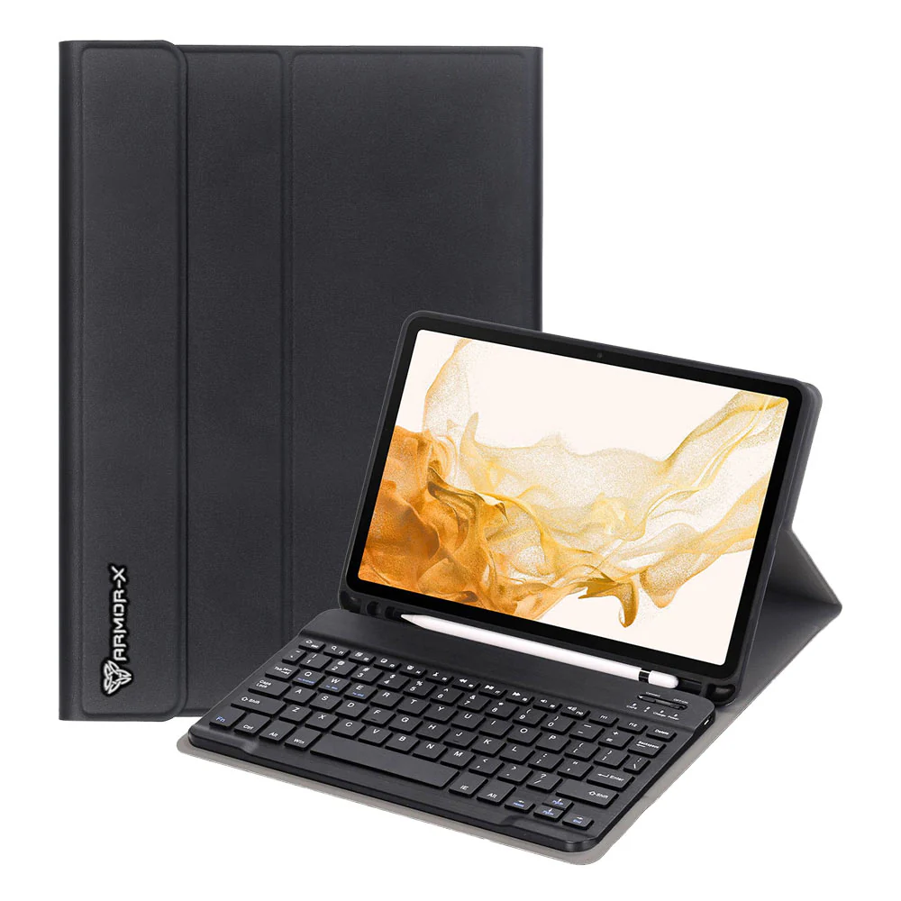 HKV-SS-X700 | Samsung Galaxy Tab S8 SM-X700 / SM-X706 | Detachable Keyboard Case with PU leather Folio Cover