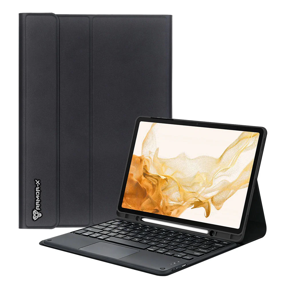 HKV-SS-X700 | Samsung Galaxy Tab S8 SM-X700 / SM-X706 | Detachable Keyboard Case with PU leather Folio Cover - Image 7