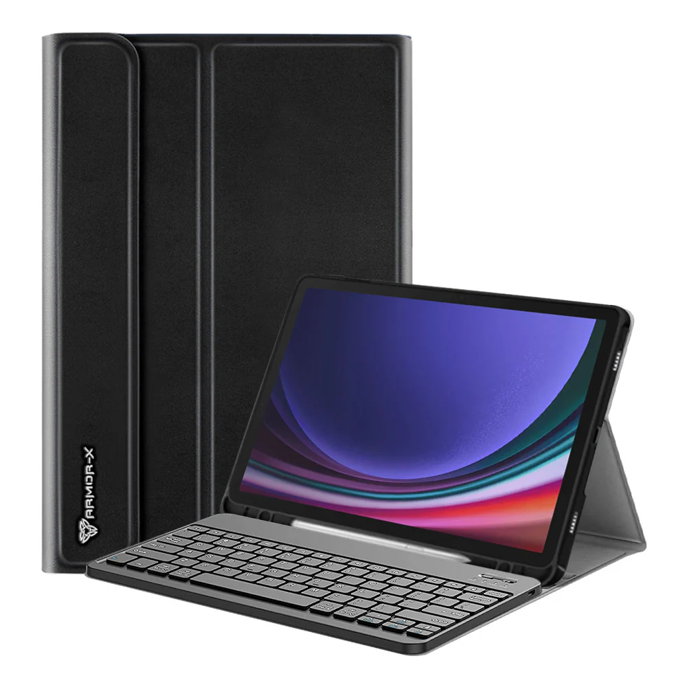 HKV-SS-X710 | Samsung Galaxy Tab S9 SM-X710 / X716 / X718 | Detachable Keyboard Case with PU leather Folio Cover