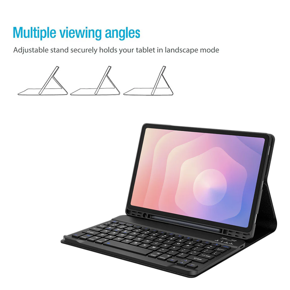 HKV-SS-X730 | Samsung Galaxy Tab S11 SM-X730 / X736 / X738 | Detachable Keyboard Case with PU leather Folio Cover - Image 3