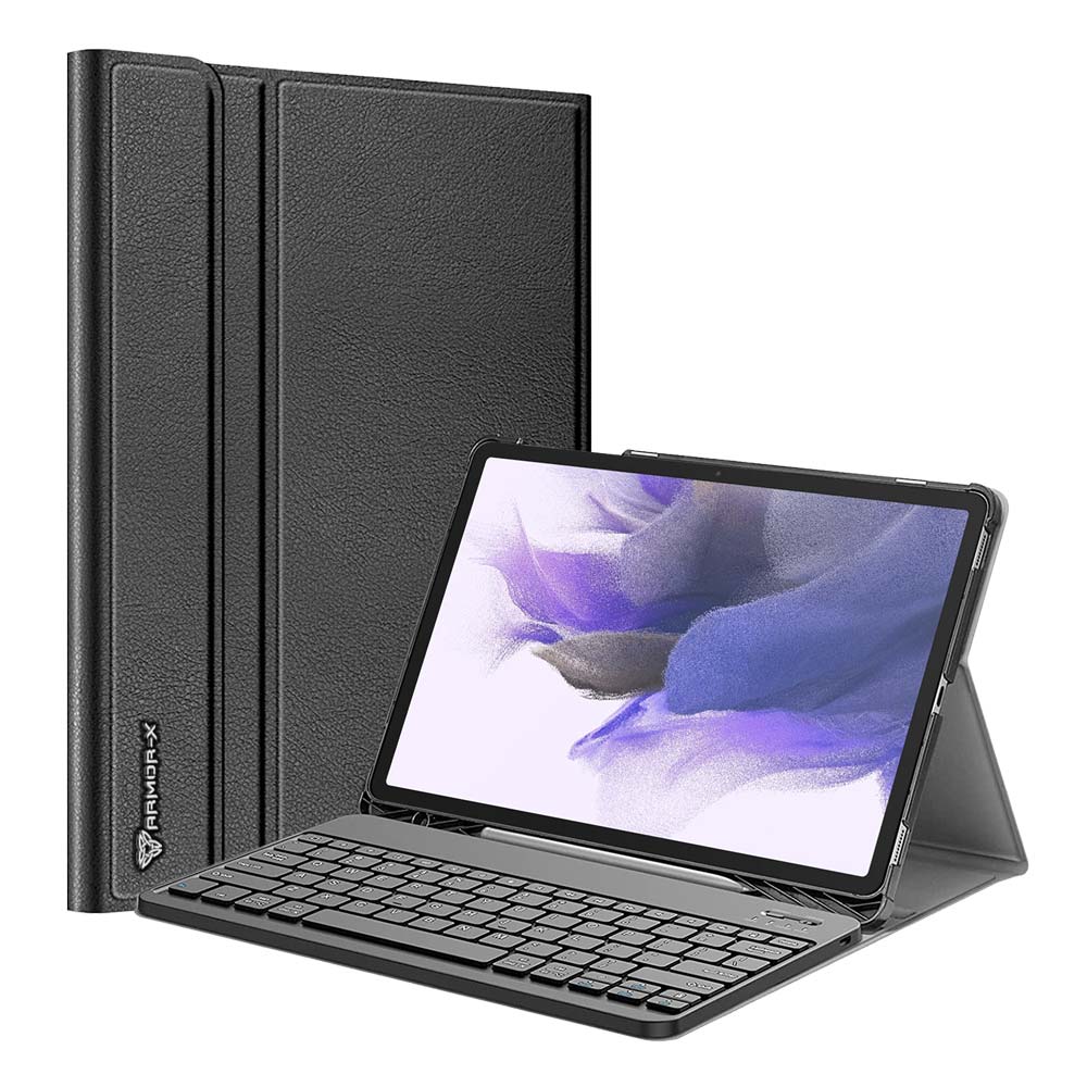 HKV-SS-X800 | Samsung Galaxy Tab S7 FE SM-T730 / T733 / T736B / T735NZ | Detachable Keyboard Case with PU leather Folio Cover