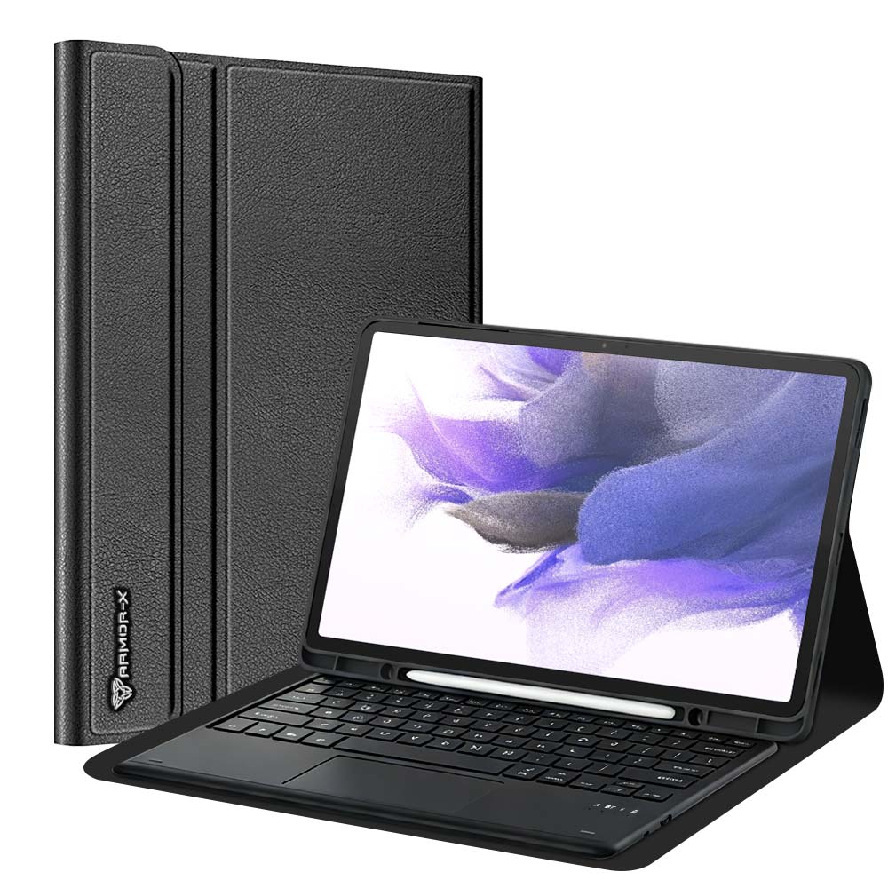 HKV-SS-X800 | Samsung Galaxy Tab S7 FE SM-T730 / T733 / T736B / T735NZ | Detachable Keyboard Case with PU leather Folio Cover - Image 7