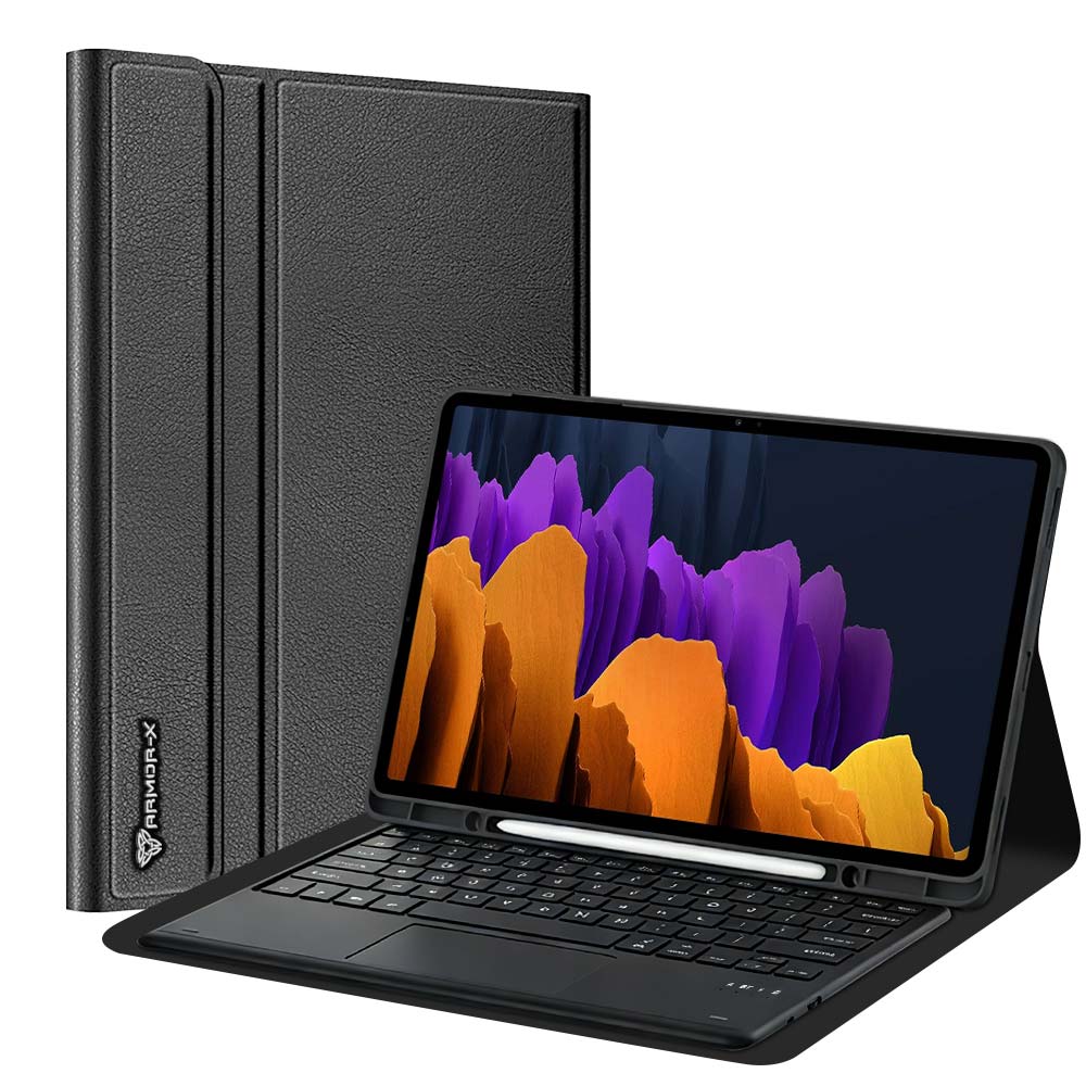 HKV-SS-X800 | Samsung Galaxy Tab S7 Plus S7+ SM-T970 / T975 / T976B | Detachable Keyboard Case with PU leather Folio Cover - Image 7