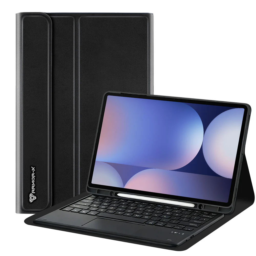 HKV-SS-X810 | Samsung Galaxy Tab S10+ S10 Plus SM-X820 / X826B | Detachable Keyboard Case with PU leather Folio Cover - Image 7
