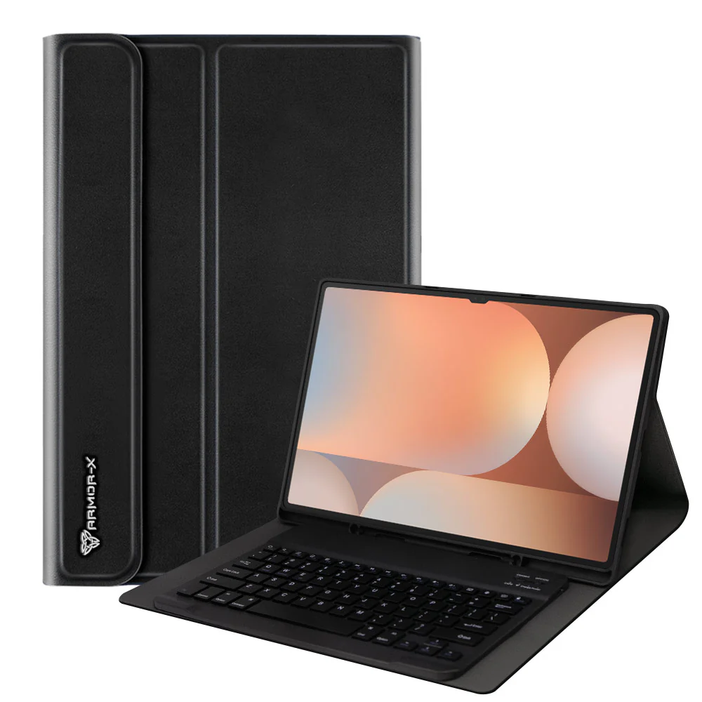 HKV-SS-X910 | Samsung Galaxy Tab S10 Ultra SM-X920 / X926B | Detachable Keyboard Case with PU leather Folio Cover
