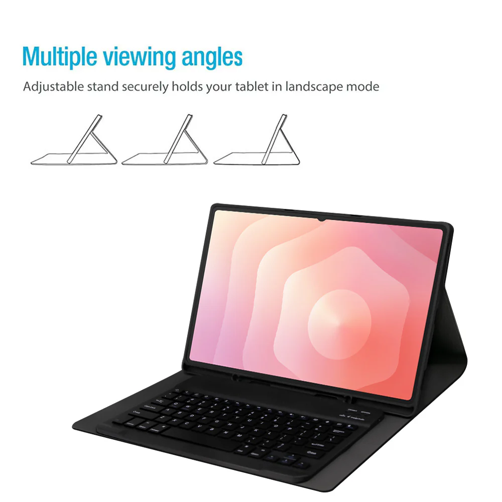 HKV-SS-X930 | Samsung Galaxy Tab S11 Ultra SM-X930 / X936 | Detachable Keyboard Case with PU leather Folio Cover - Image 3