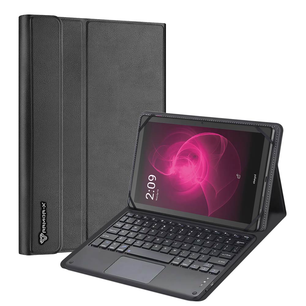 HKV-TCL-10MAX | T-Mobile REVVL Tab 5G | Detachable Keyboard Case with PU leather Folio Cover - Image 8