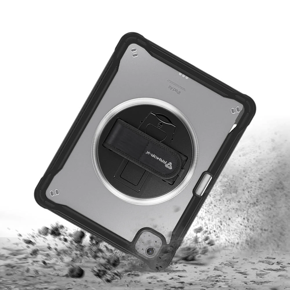 HLN-iPad-A6 | iPad Air 13 (M2) / (M3) / (M4) | 2 Layers Protective Rugged Case with Hand Strap and Kick-stand - Image 7