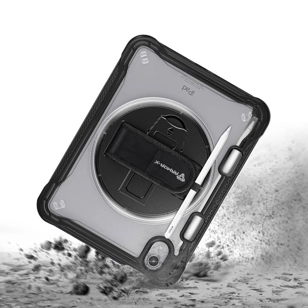 HLN-iPad-M6 | iPad mini 6 | 2 Layers Protective Rugged Case with Hand Strap and Kick-stand - Image 7